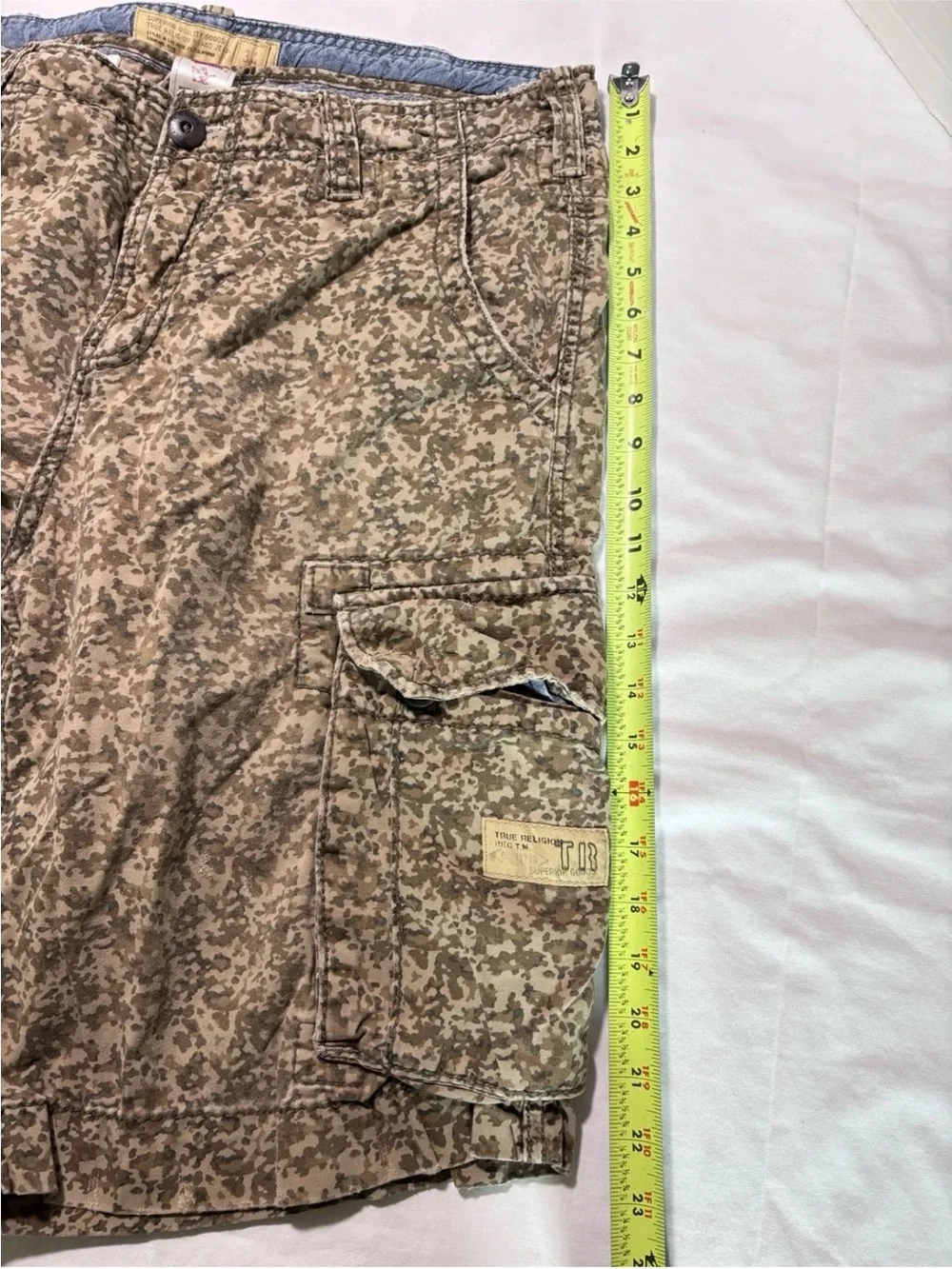 True Religion Cargo Shorts Men’s Camouflage Military Baggy Y2K Hip Hop Camo
